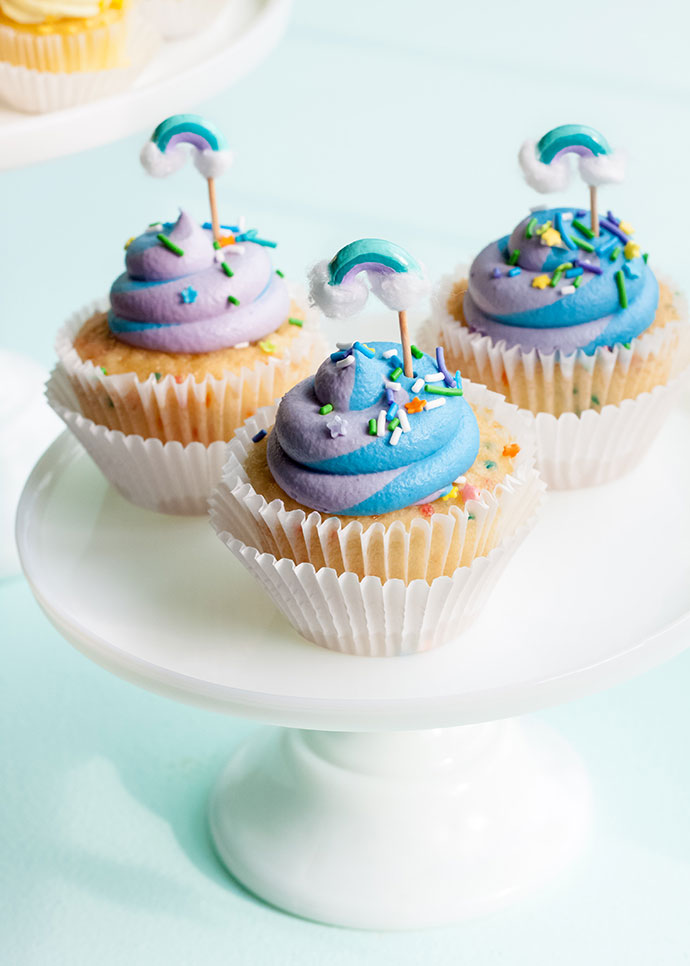 Macaroni Rainbow Cupcake Toppers