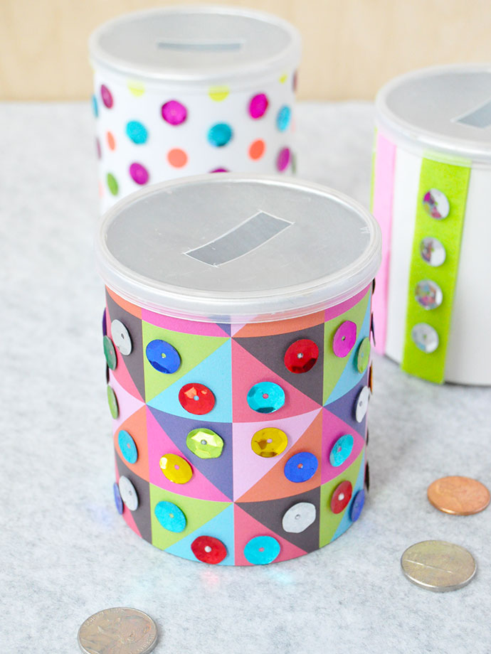 Sequin Piggy Banks