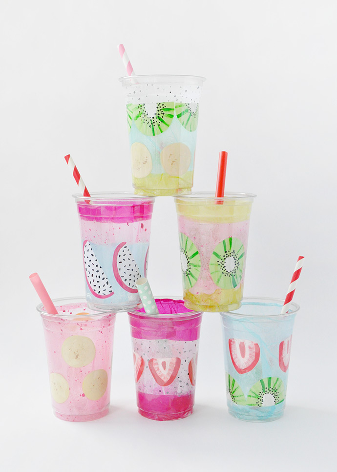 Painted Smoothie Cups  Diy cups, Smoothie cup, Handmade charlotte