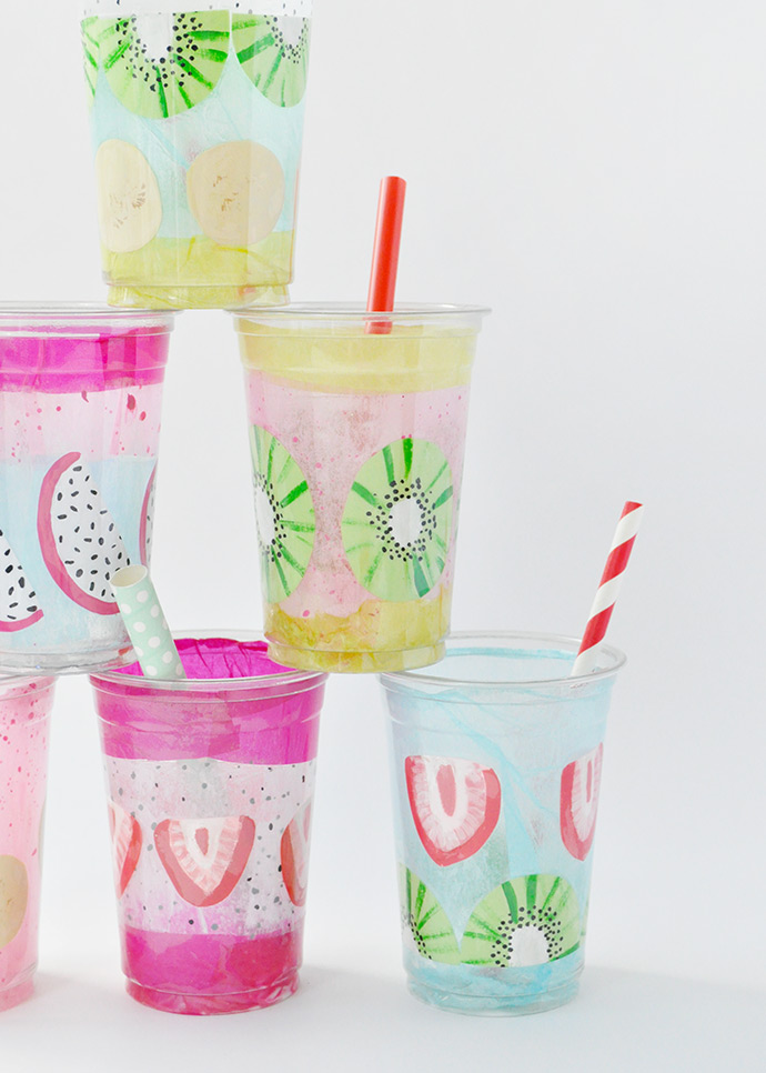 Painted Smoothie Cups ⋆ Handmade Charlotte