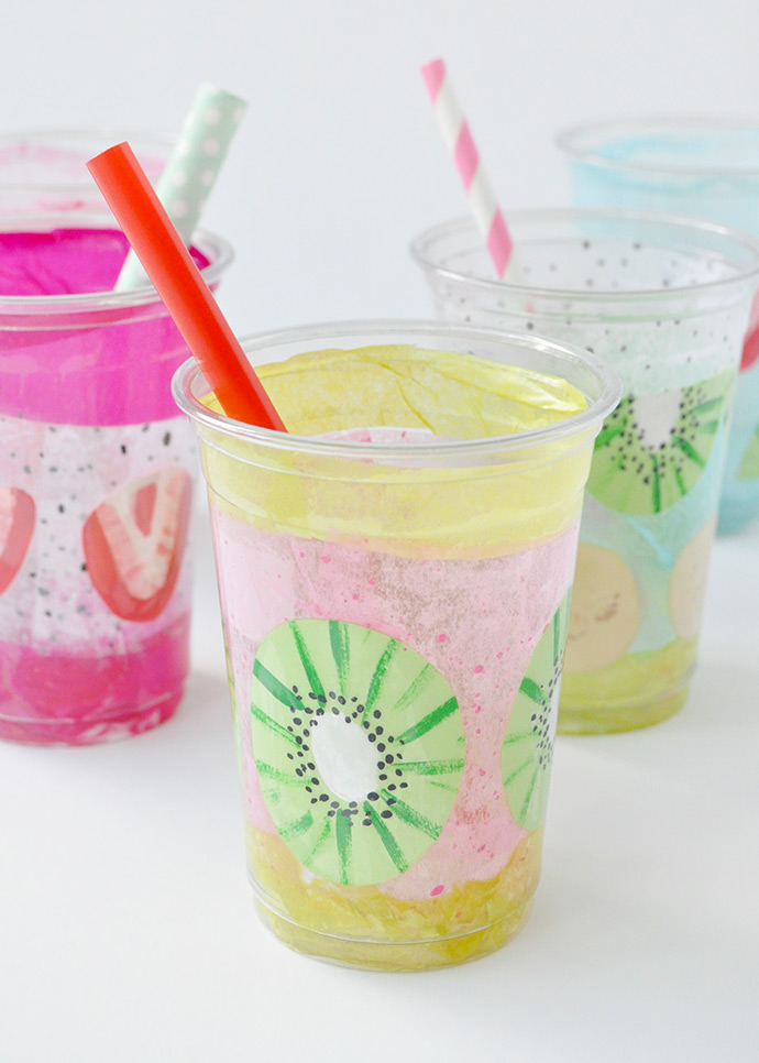 Painted Smoothie Cups