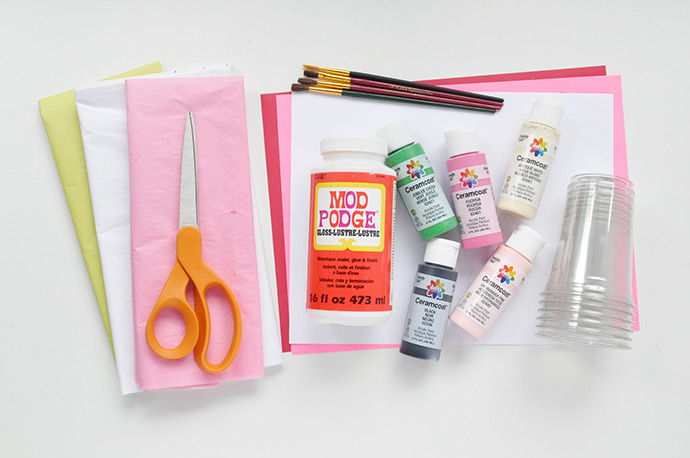 Painted Smoothie Cups