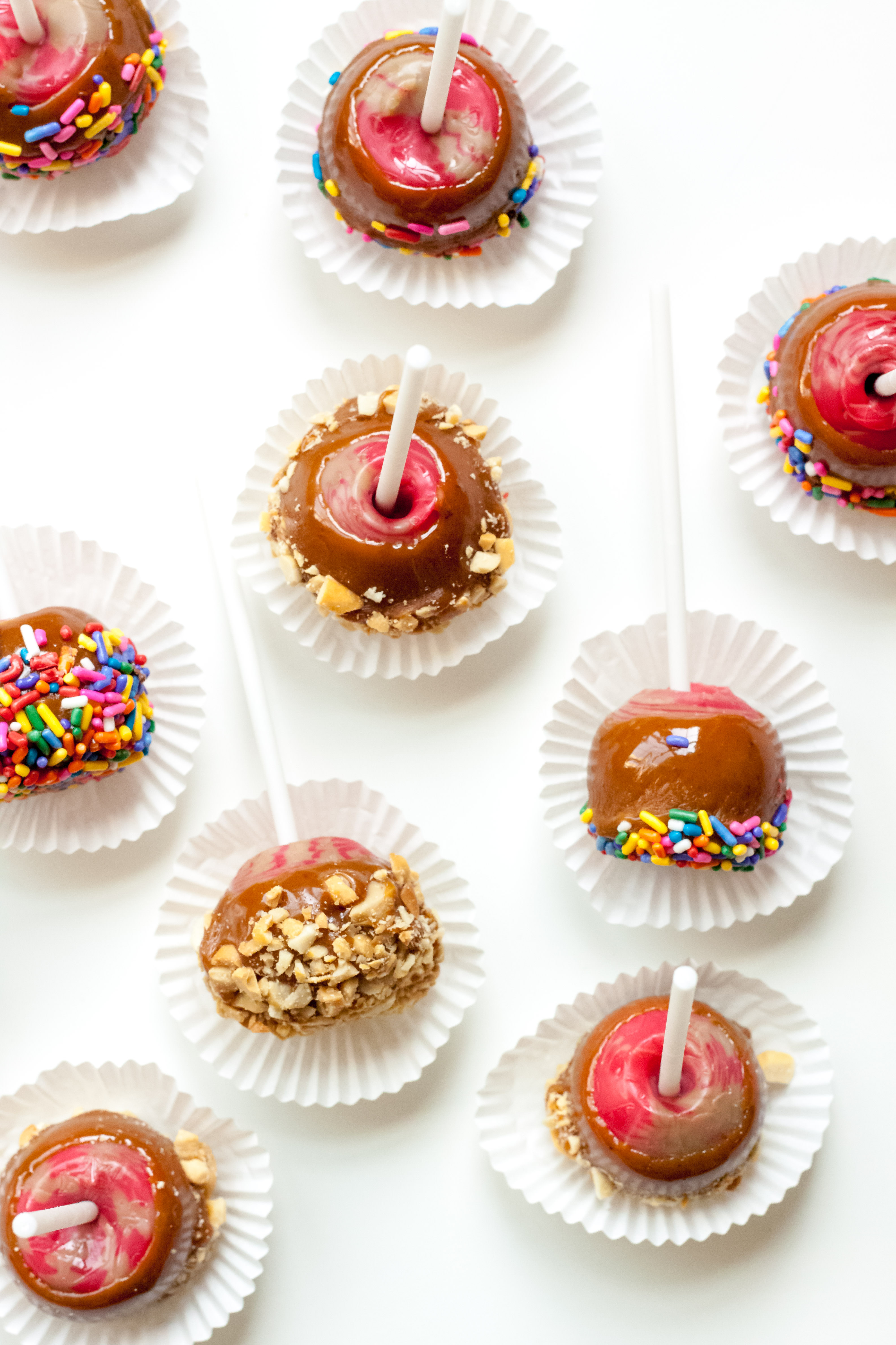 Caramel Apple Lollipops