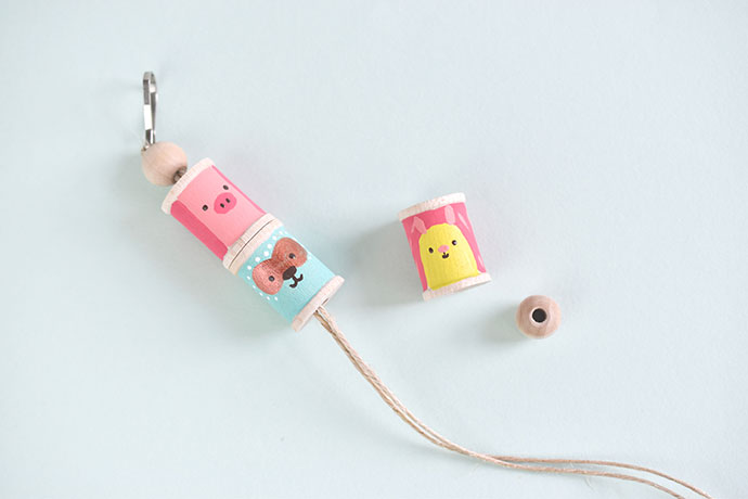 Silly Spool Totem Pole Backpack Charms