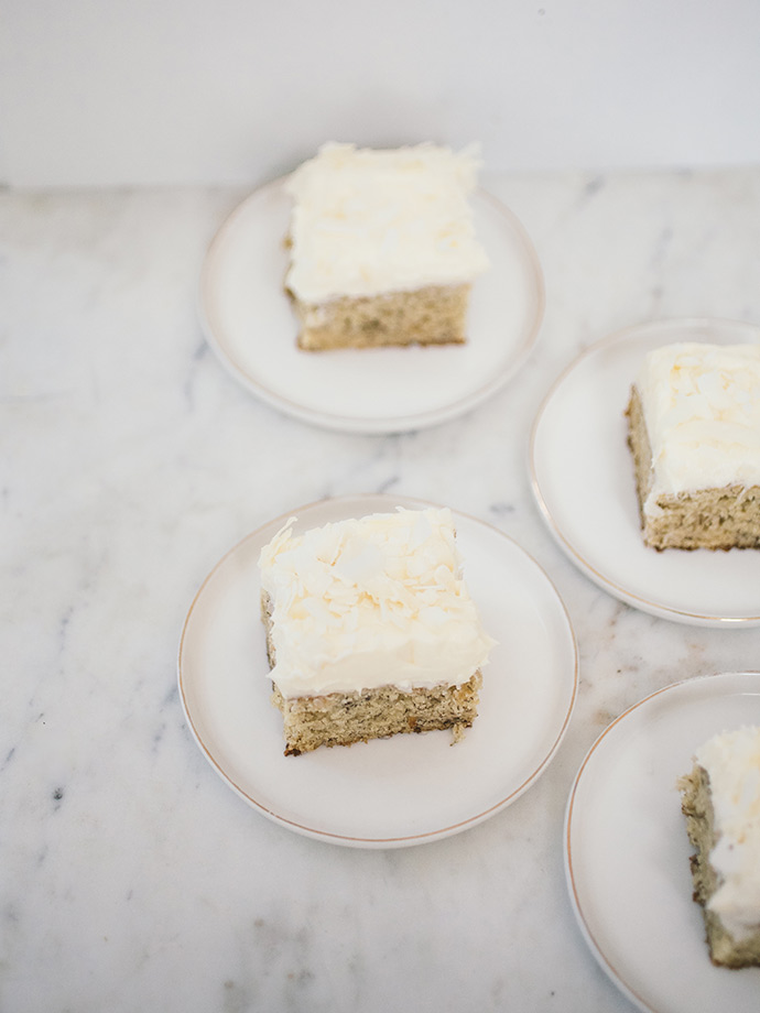 Banana Cake with Coconut Buttercream