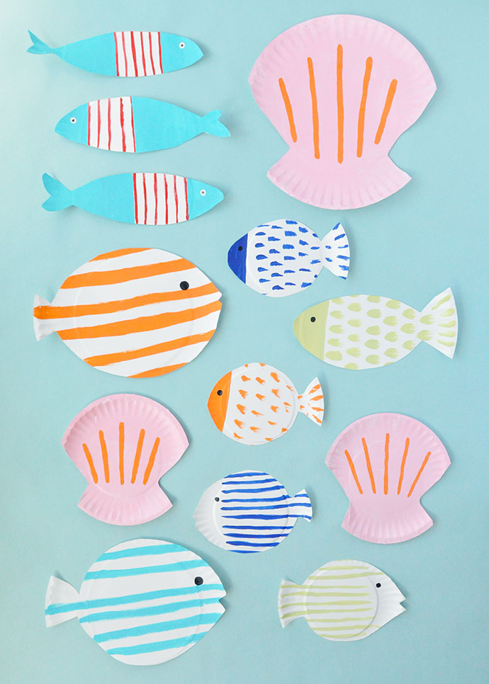 Painted Paper Plate Fish