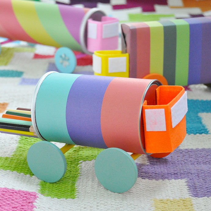 DIY Recycled Toy Trucks