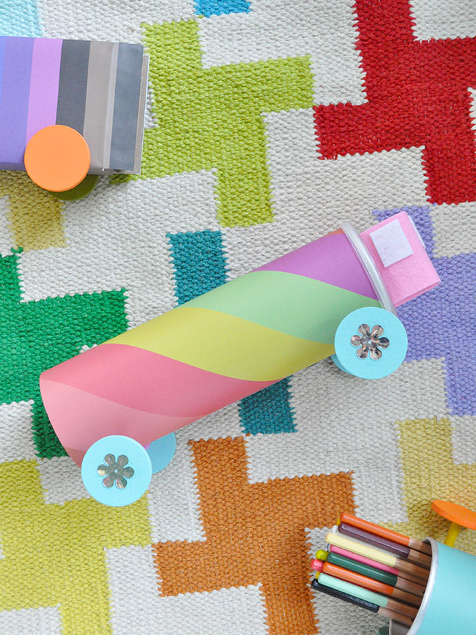 DIY Recycled Toy Trucks