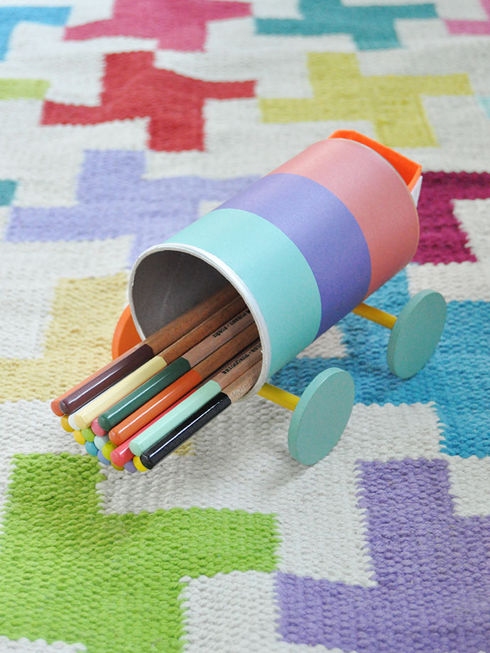 DIY Recycled Toy Trucks