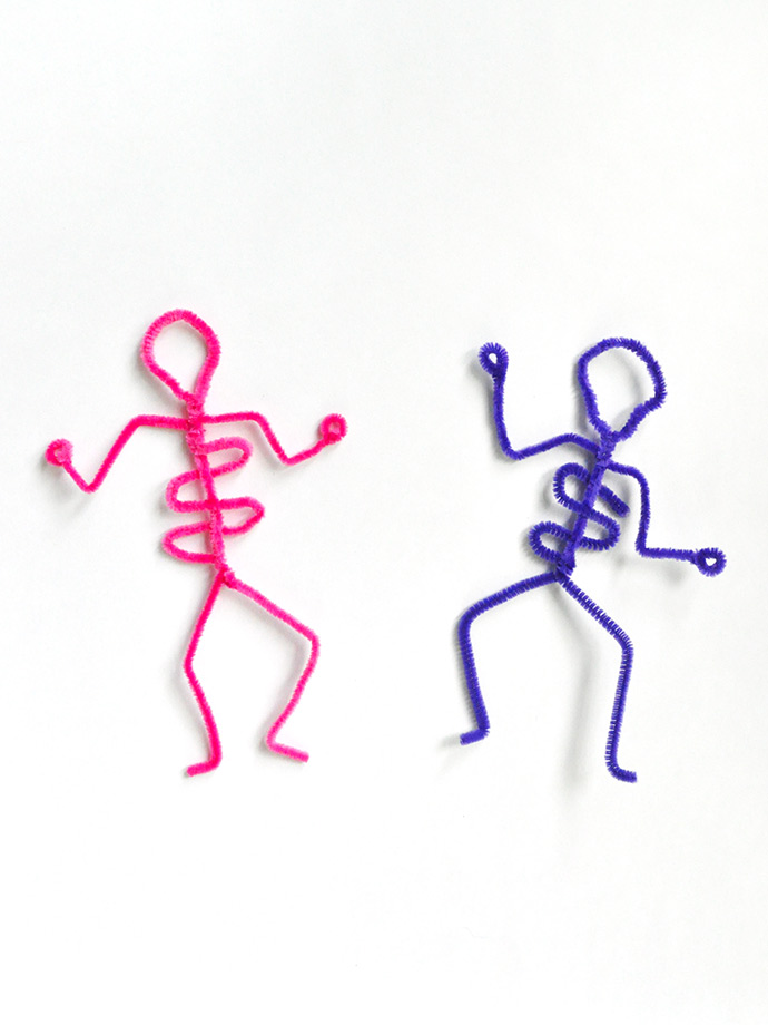 Pipe Cleaner Skeletons