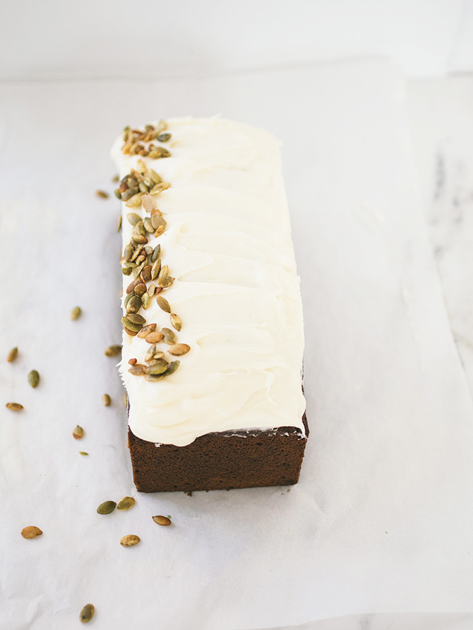 Pumpkin Bread with Cream Cheese Frosting