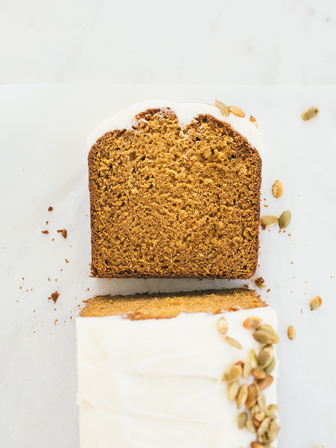 Pumpkin Bread with Cream Cheese Frosting