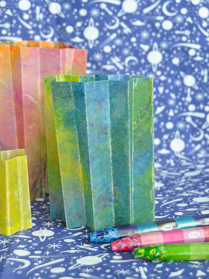 DIY Melted Crayon Lanterns