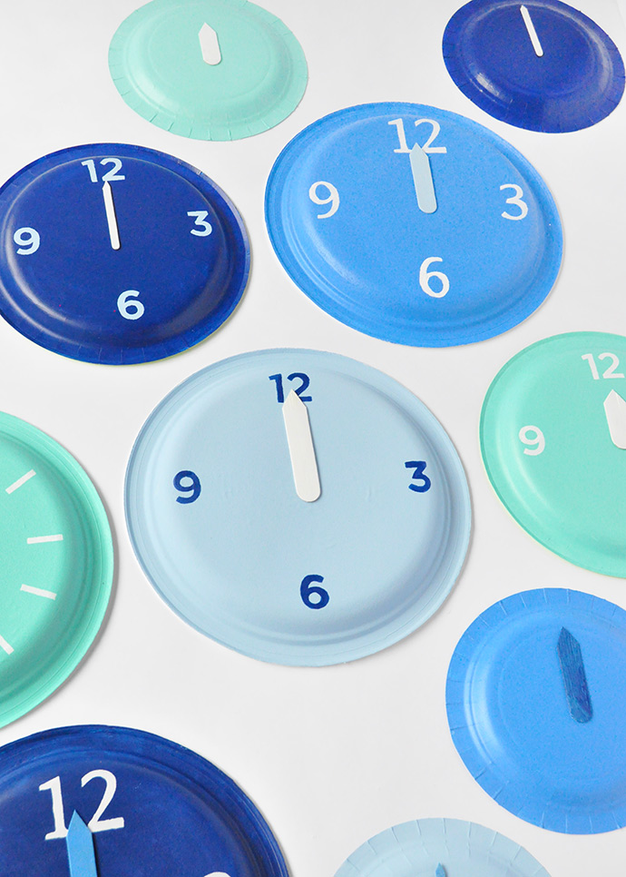 New Year's Eve Paper Plate Clocks