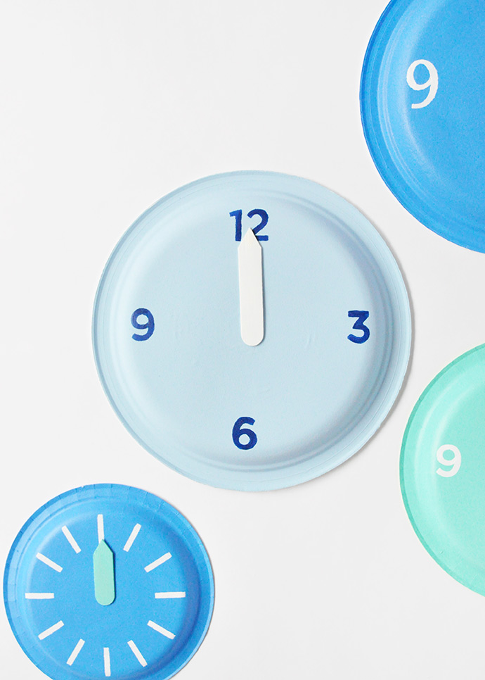 New Year's Eve Paper Plate Clocks