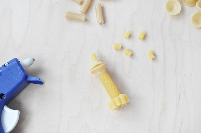 DIY Painted Pasta Chess Set