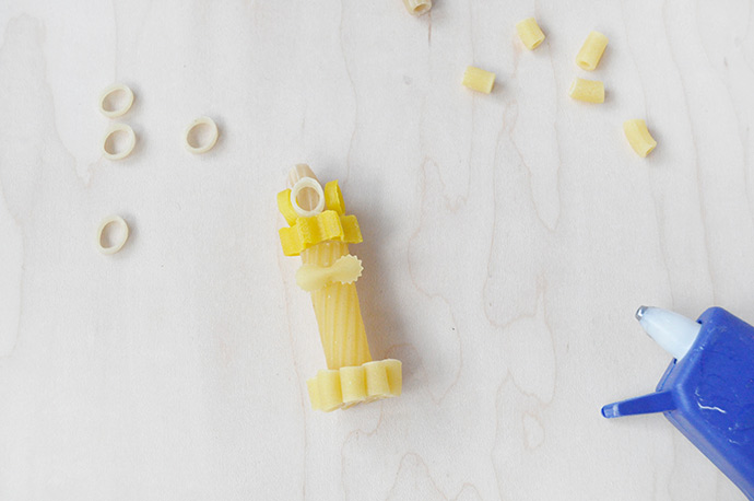 DIY Painted Pasta Chess Set