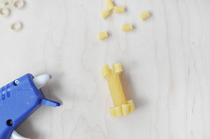 DIY Painted Pasta Chess Set