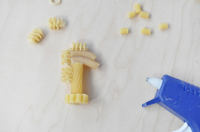 DIY Painted Pasta Chess Set