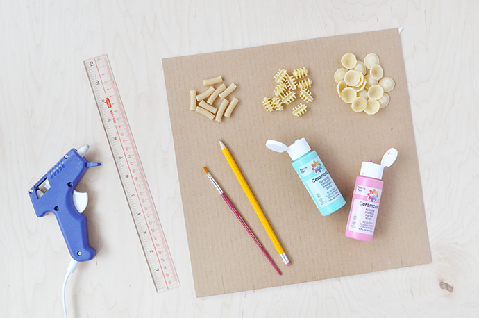 DIY Painted Pasta Chess Set