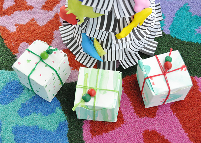 DIY Watercolor Gift Boxes