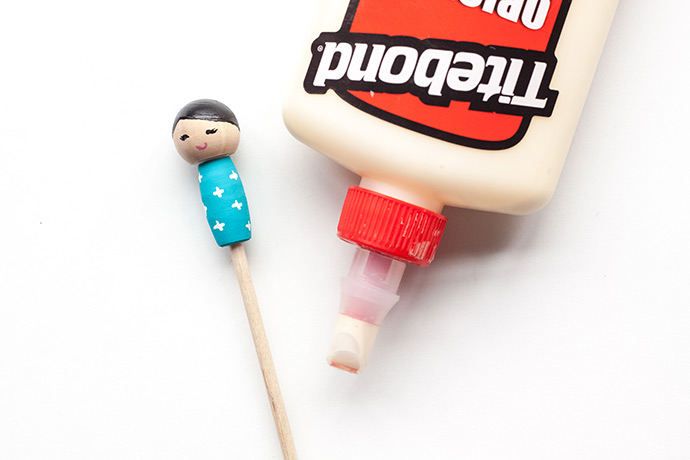 DIY Kokeshi Doll Stir Sticks