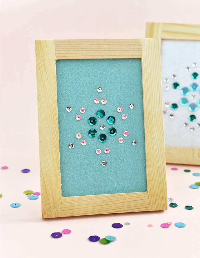 DIY Snowflake Sequin Art