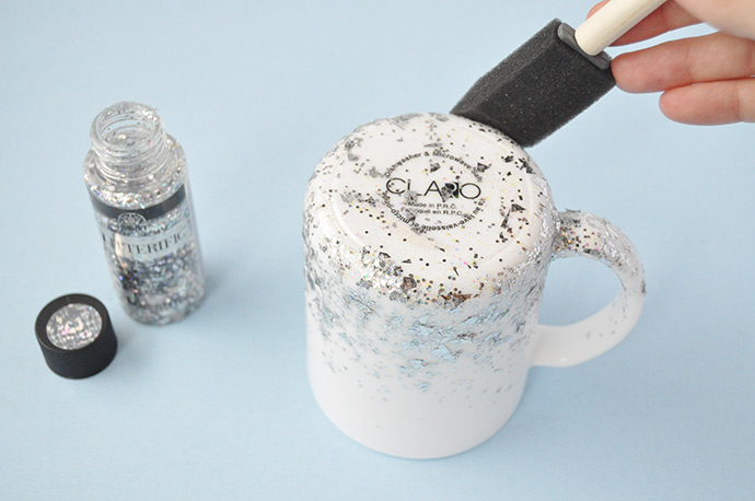 DIY Glitter Speckled Mugs