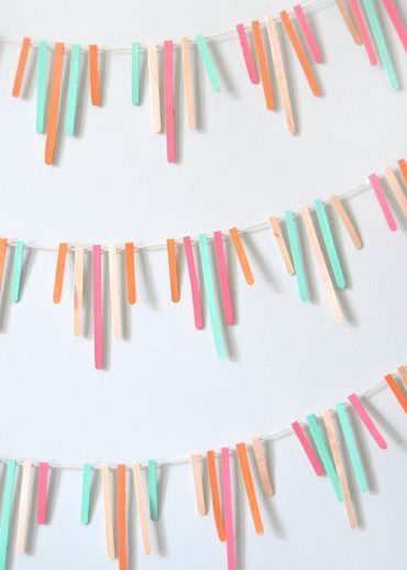 Painted Stir Stick Garland