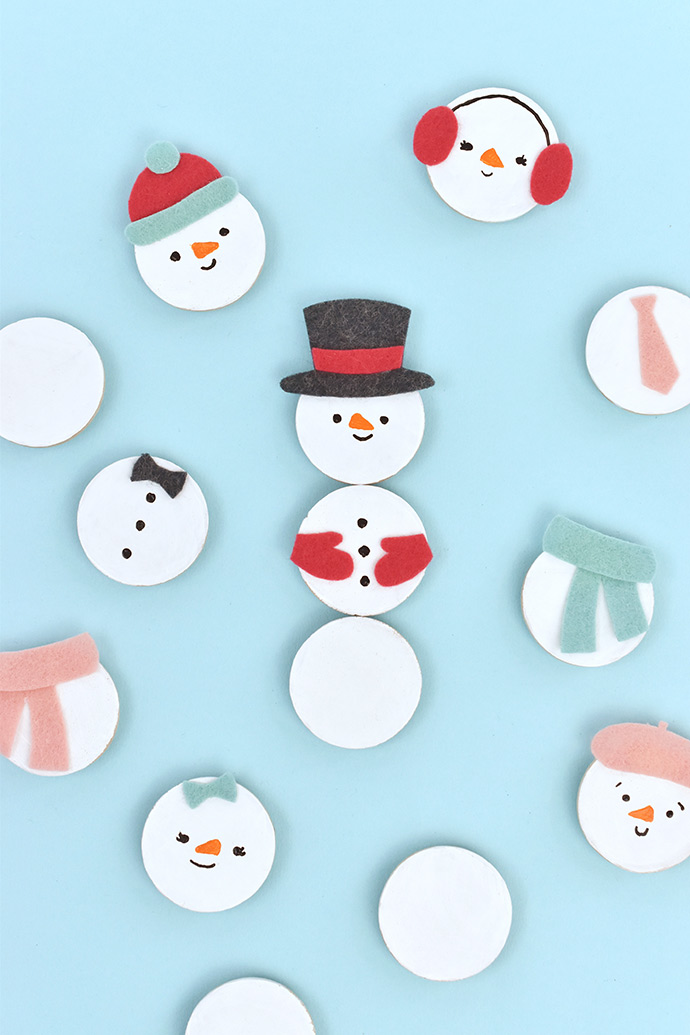 Mix 'n' Match Snowman Magnets