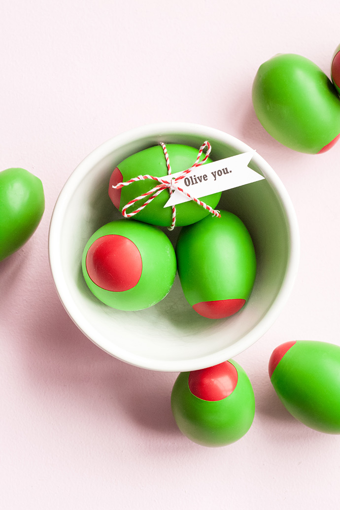 Olive Stress Ball Valentines