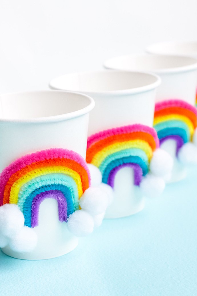 DIY Rainbow Party Cups