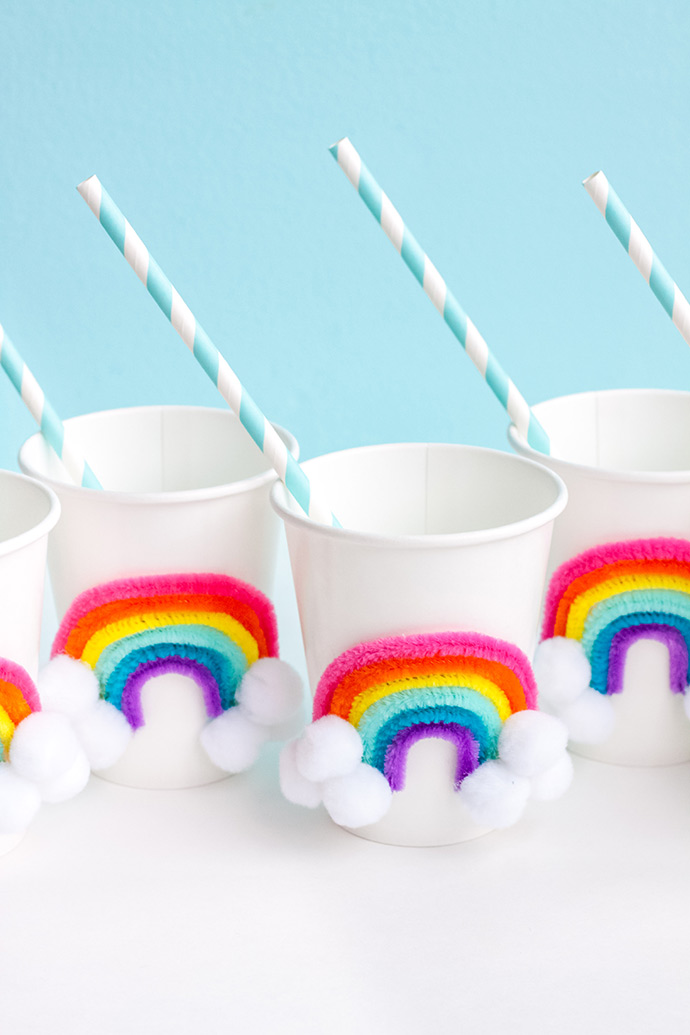 DIY Rainbow Party Cups