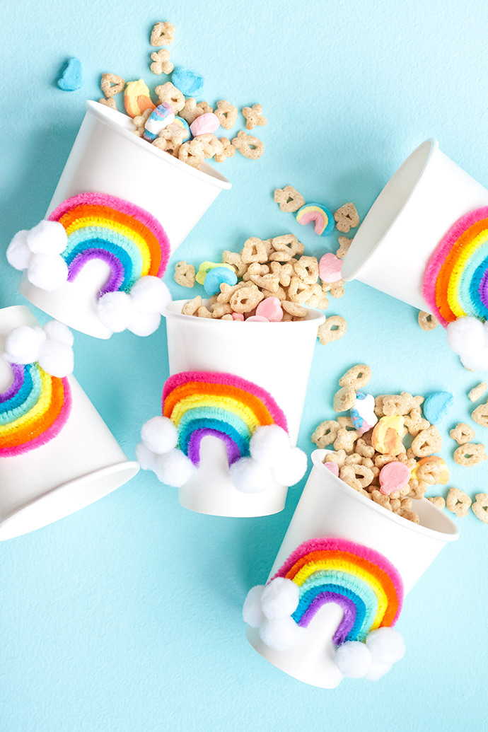 DIY Rainbow Party Cups