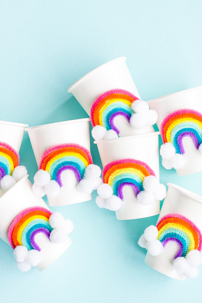 DIY Rainbow Party Cups