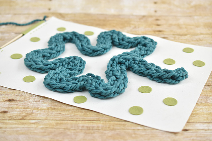 Finger-Knitted Shamrock Banner