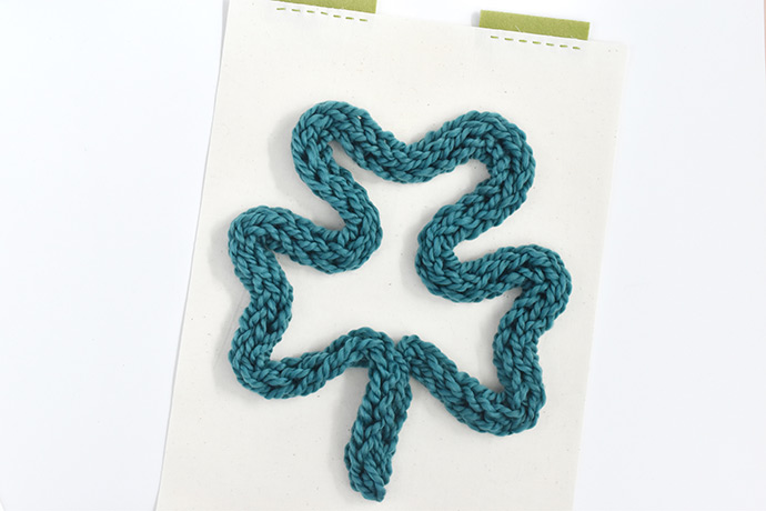 Finger-Knitted Shamrock Banner