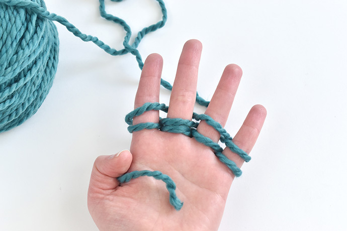 Finger-Knitted Shamrock Banner