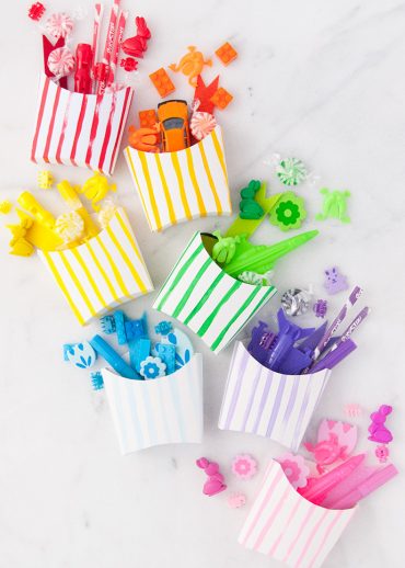 Painted Rainbow Fries Favors