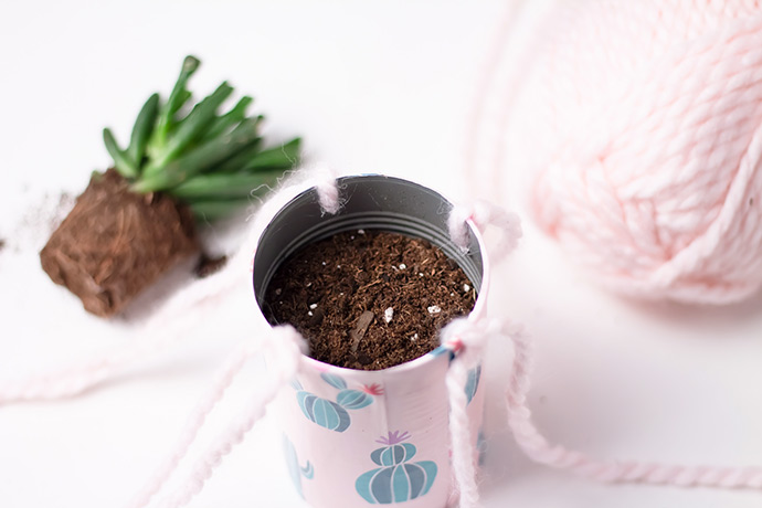 Recycled Tin Can Planters