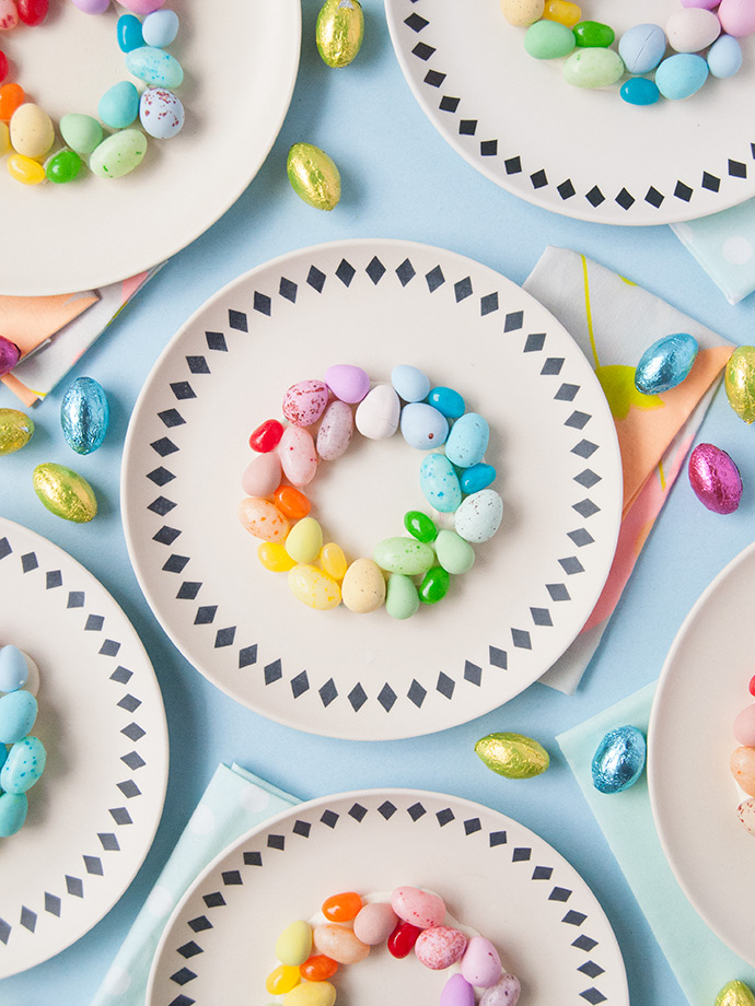 Rainbow Easter Egg Place Settings