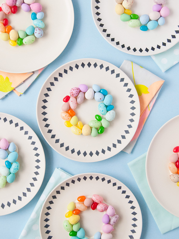 Rainbow Easter Egg Place Settings