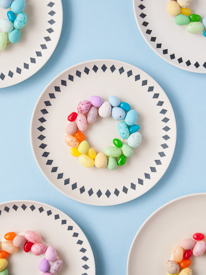 Rainbow Easter Egg Place Settings