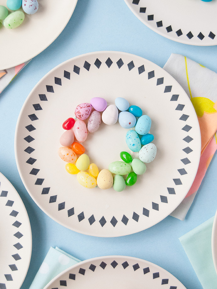 Rainbow Easter Egg Place Settings