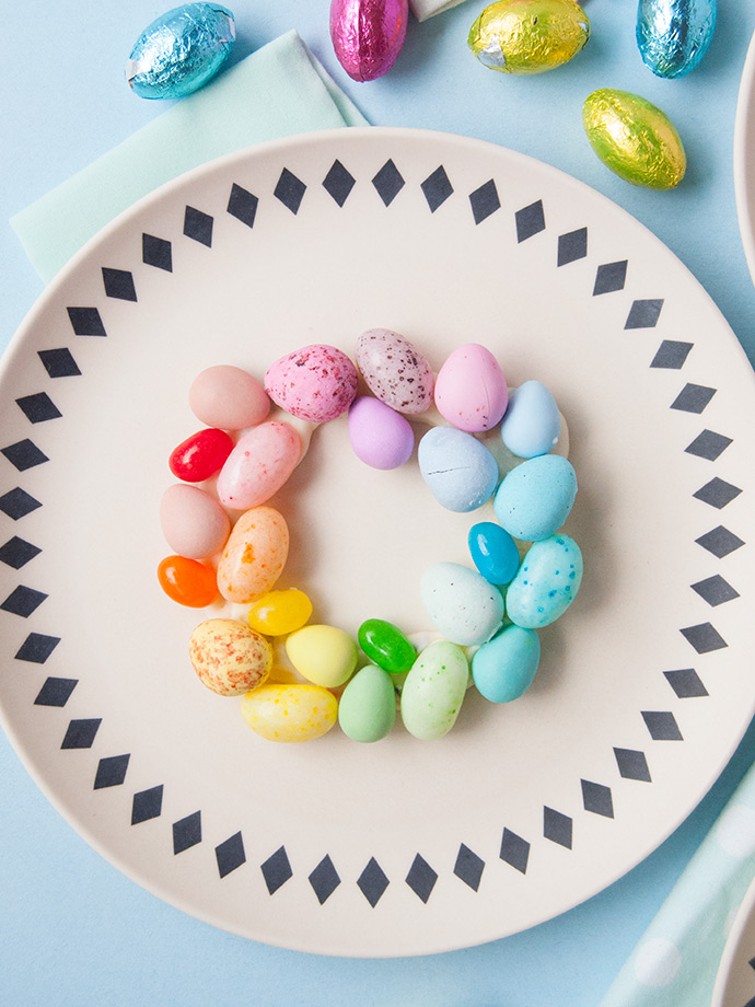 Rainbow Easter Egg Place Settings