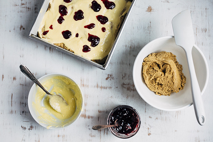 Cream Cheese and Cherry Swirl Blondies