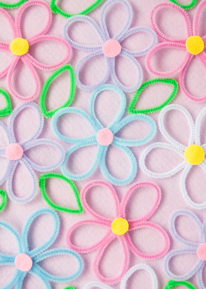 Floral Pipe Cleaner Wall Hanging