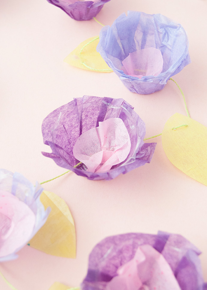 Egg Carton Floral Garland