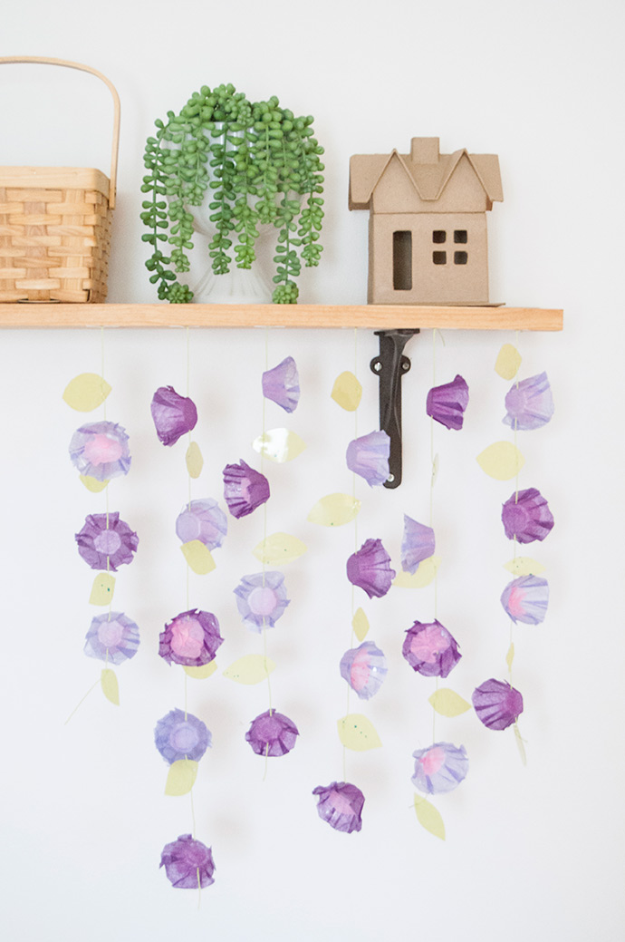 Egg Carton Floral Garland