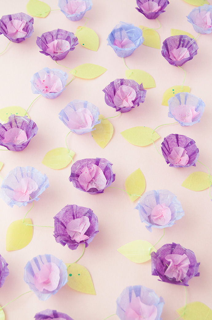 Egg Carton Floral Garland